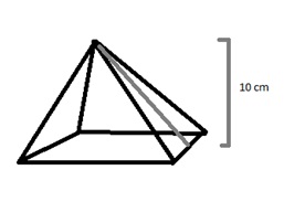 Measure the slant of the pyramid