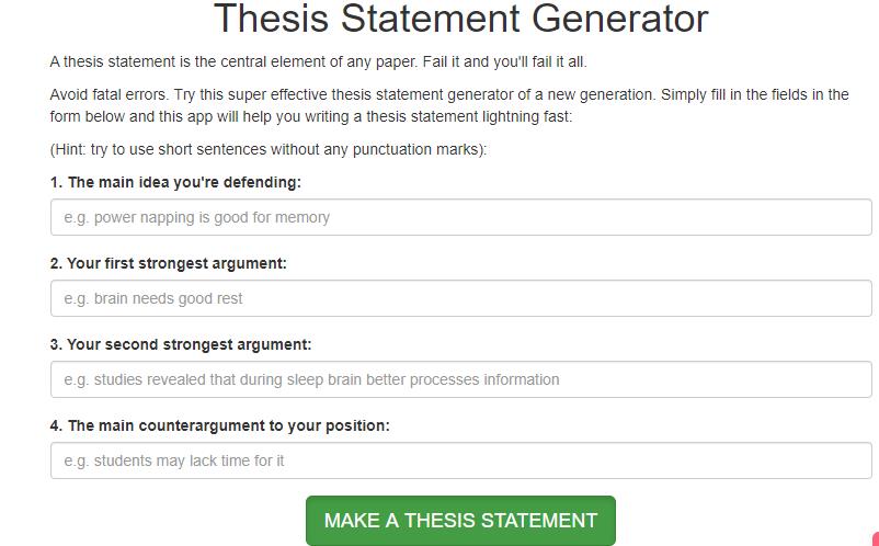 Thesis statement maker