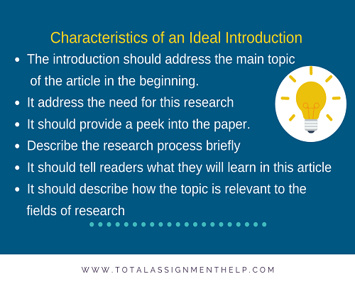 what are the content of introduction in research