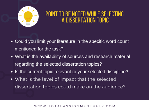 topics for university dissertation