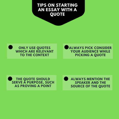 how to start your essay with a quote examples