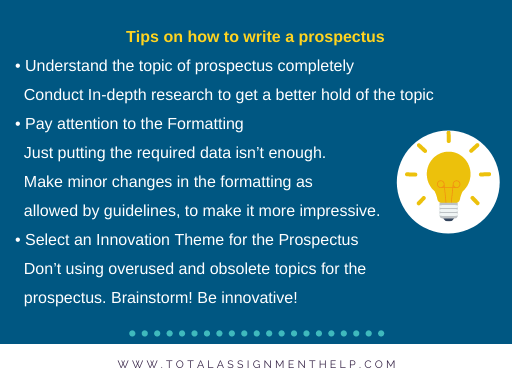 how to write a prospectus