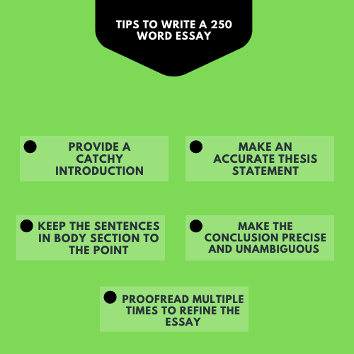 how to write a 250 word essay for college