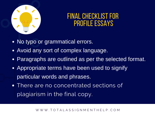 how to write a profile essay