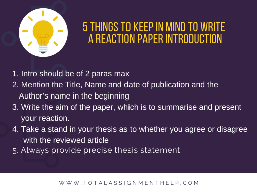 How to Write a Reaction Paper