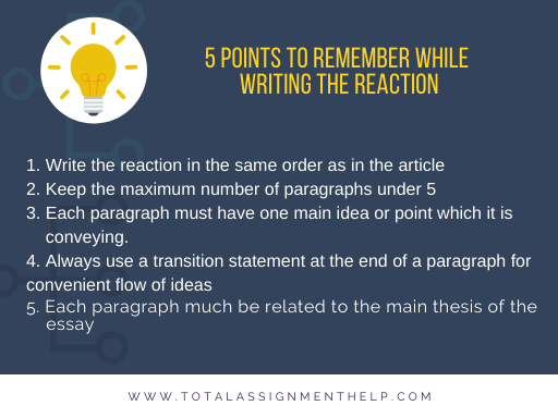 How to Write a Reaction Paper