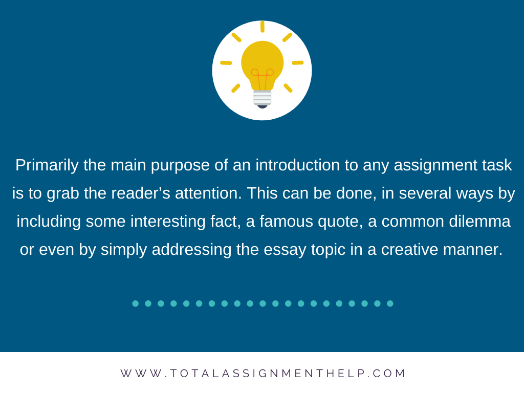 what should be in the introduction of an assignment