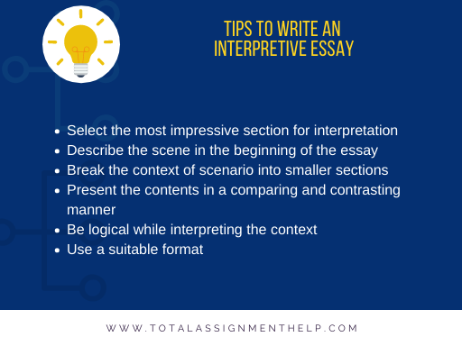 How to write an interpretive essay