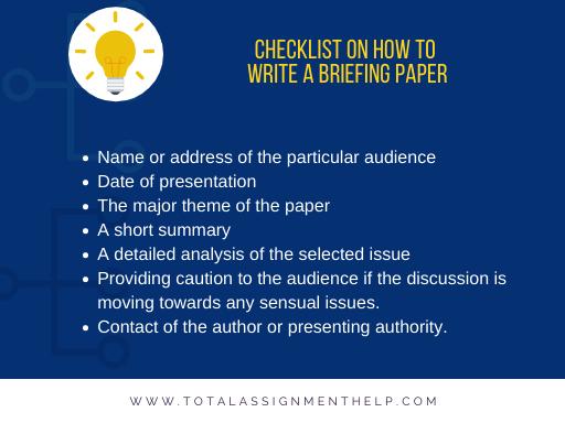 how to write briefing paper