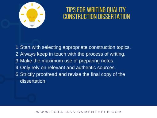 tips for writing a quality construction dissertation