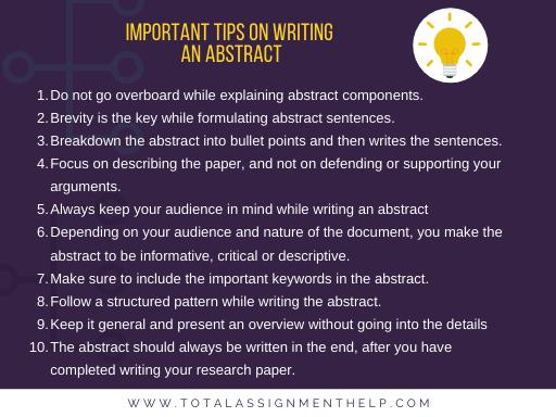 how to write abstract in assignment