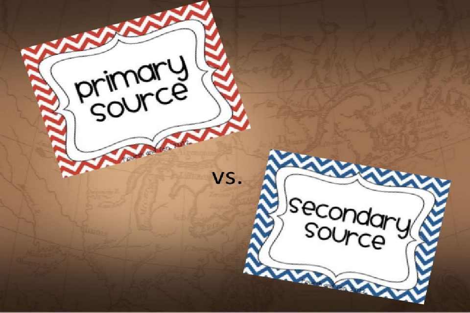 Primary and Secondary sources