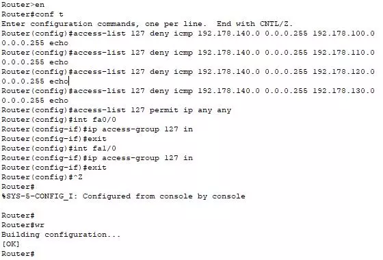 Accessing-Restrictions using ACL commands in network design assignment width=