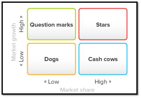 BCG matric schematic in strategic management assignment