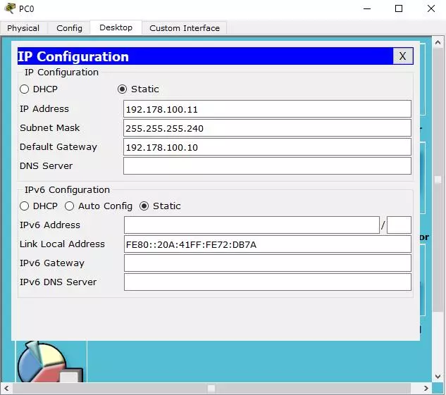 Configuring the Host IP in network design assignment