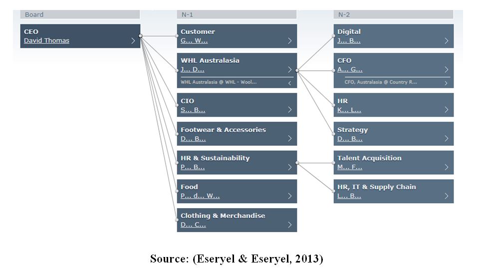 organizational structure of David Jones Limited 