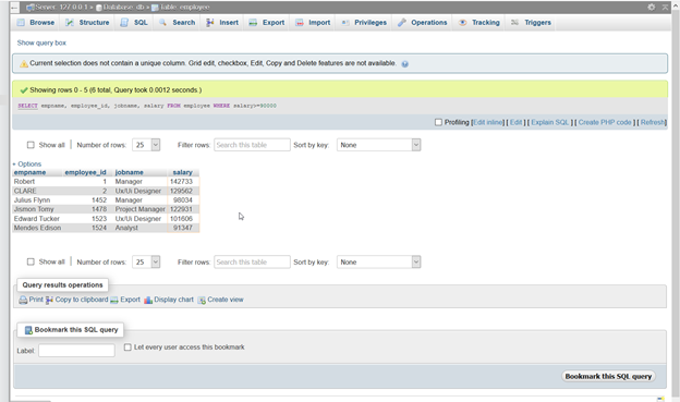 Entities in database 14