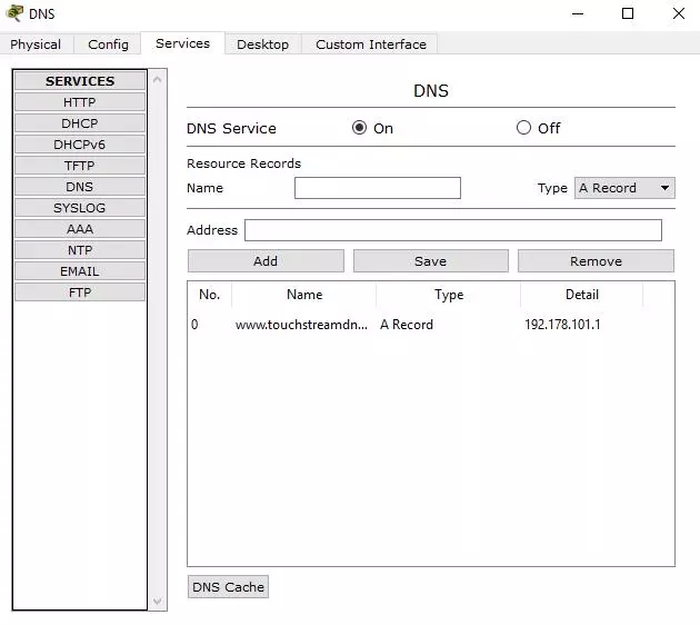 IP configuration of Server in network design assignment