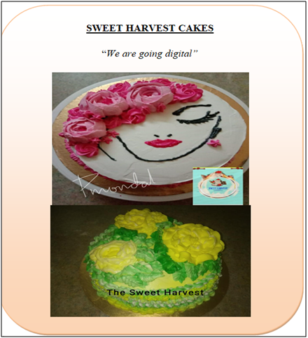 Image of cakes from Sweet Harvest cakes in retail marketing assignment