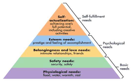 Maslows's hierarchy theory of motivation