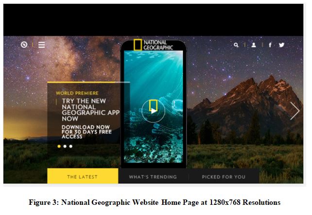 National Geographic Website Home Page at 1280x768 Resolutions