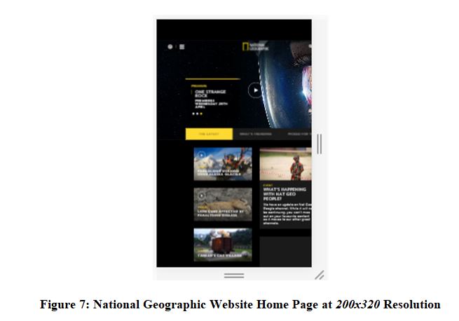 National Geographic Website Home Page at 200x320 Resolution