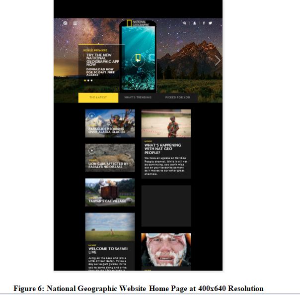 National Geographic Website Home Page at 400x640 Resolutions