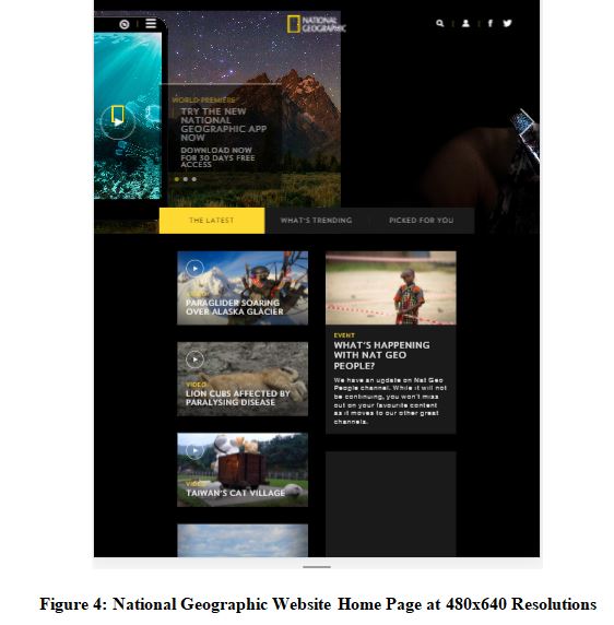 National Geographic Website Home Page at 480x640 Resolutions