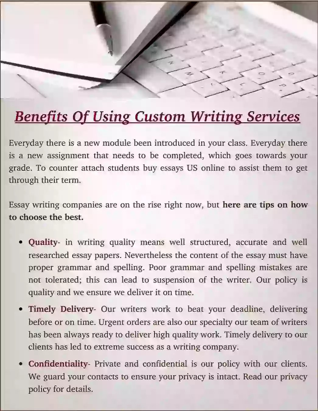 Online Custom Essay Help