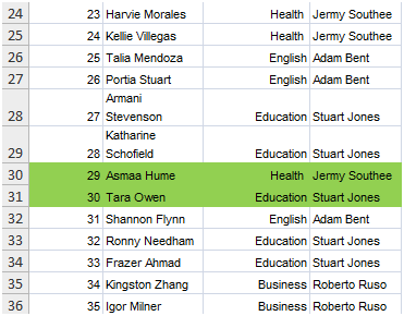 Version 1 Spreadsheet Created by the student