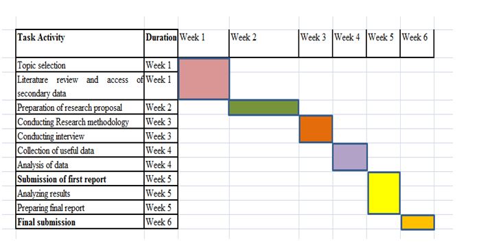 ZARA Gantt Chart