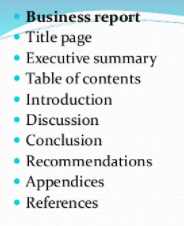 business report format
