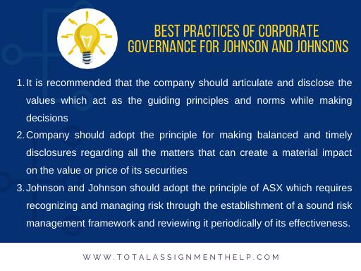 corporate governance for johnson and johnson
