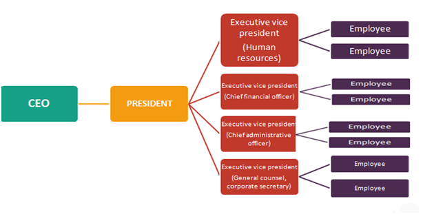 current organizational chart of Toys