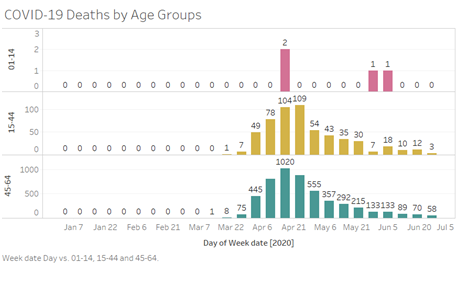 Percentage of individuals in data visualization assignment