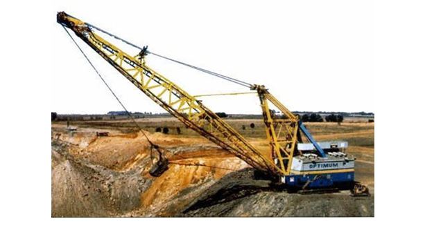 dragline excavator in mining engineering systems