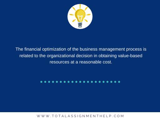 financial optimization of business management process