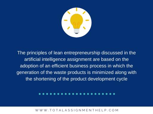 lean entrepreneurship in artificial intelligence assignment