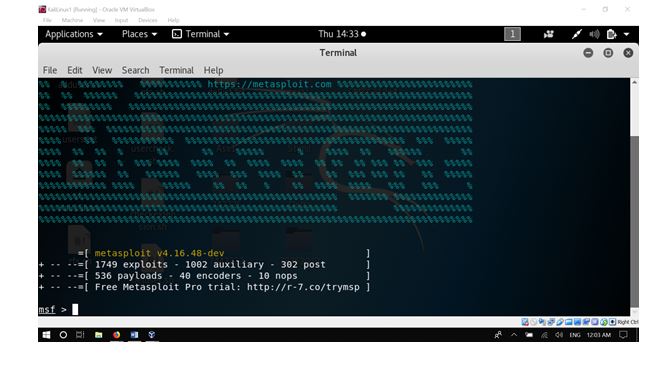 metasploit installation in kali
