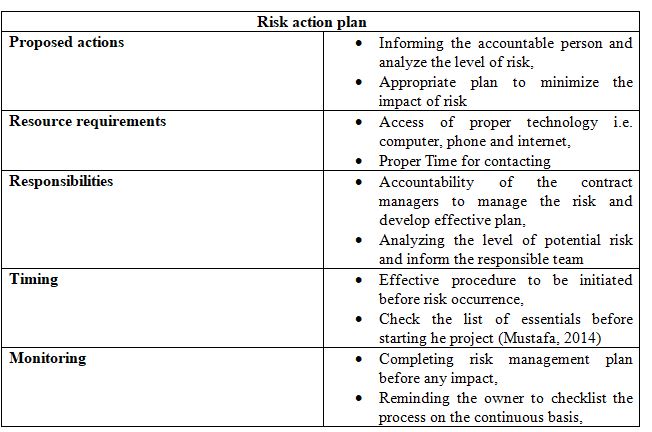 Risk action plan 