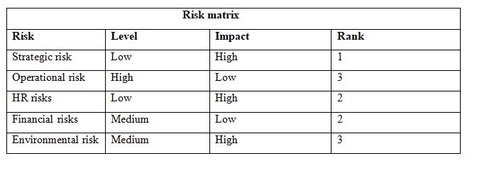 Risk Matrix